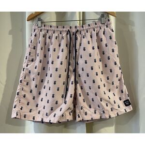 Spicy Tuna Mens Swim Trunks Shorts Pink Pineapple‎ Size XL